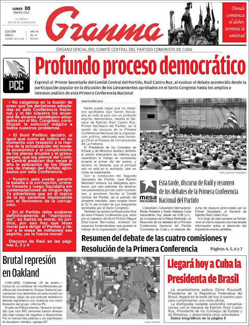 Granma, ziarul Partidului Comunist Cubanez